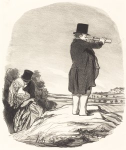 Dime, esposa... ¡no veo nada! de Honoré Daumier