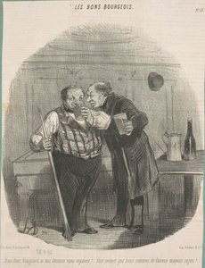 Dis donc, ravignard, si nos femmes nous voyaient! de Honoré Daumier