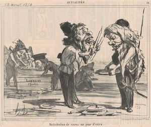 Distribución de víveres un día extra de Honoré Daumier