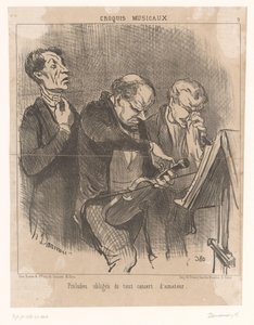 Tres músicos aficionados para un concierto Preludios obligés de tout concert d