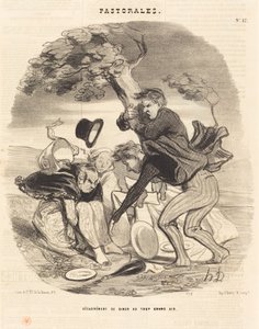Desagrado de cenar al aire demasiado libre de Honoré Daumier