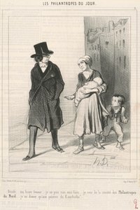 Desolado... Soy de la sociedad de filántropos del norte... de Honoré Daumier
