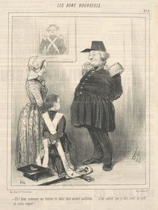 ¡Eh! Bien, ¿cómo me encuentras en mi nuevo uniforme...? de Honoré Daumier