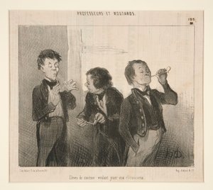 Alumnos de sexto con ganas de jugar a los retóricos, de Profesores y Moutards de Honoré Daumier