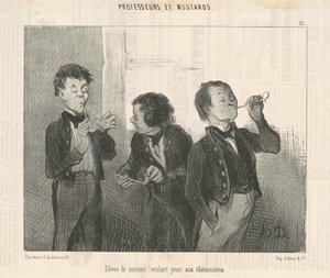 Alumnos de sexto queriendo jugar a los retóricos de Honoré Daumier