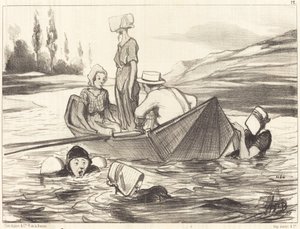 En plena agua de Honoré Daumier