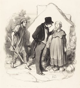 ¿Sería celoso su marido...? de Honoré Daumier