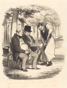 ¿Está bueno, al menos, su vino!... de Honoré Daumier