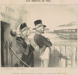 Et ... Voila ...Les voyageurs qui nous passent devant le nez! de Honoré Daumier