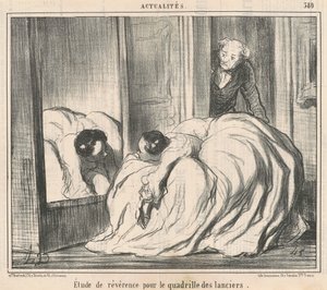 Estudio de reverencia para el cuadrille de los lanceros de Honoré Daumier