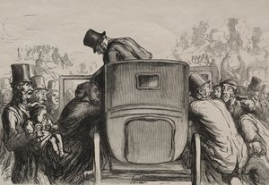 Exposición universal: El extranjero encuentra todas las facilidades para regresar a su hotel de Honoré Daumier