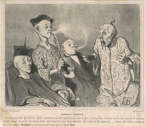 Fumadores y tomadores de rapé de Honoré Daumier