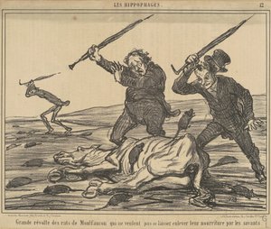 Gran revuelta de las ratas de Montfaucon ... de Honoré Daumier