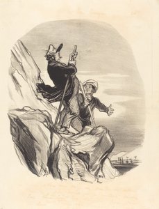 Guía, vámonos... en el nombre del cielo... de Honoré Daumier