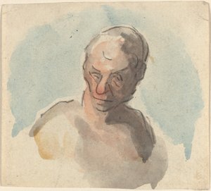 Cabeza de un hombre de Honoré Daumier