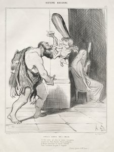 Hércules Domado por el Amor de Honoré Daumier