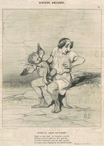 Hipólito atravesado por Cupido