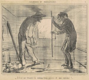 Debes encontrarme ... tres piezas ... de Honoré Daumier