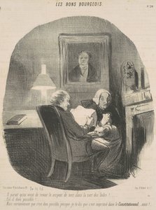 Parece que acaban de ver de nuevo la serpiente marina ... de Honoré Daumier