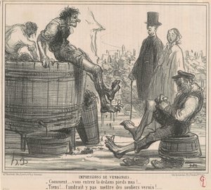 Impresiones de vendimia de Honoré Daumier