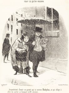Inconveniente de tener un pariente llamado Babylas... de Honoré Daumier
