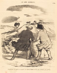 Inconveniente de dejar...un convoy de tren... de Honoré Daumier