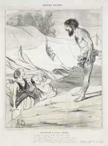 Introducción de Ulises en Nausica de Honoré Daumier
