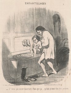 No quiero entrar en tanta agua ... de Honoré Daumier