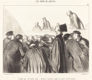 El abogado que se encuentra mal de Honoré Daumier