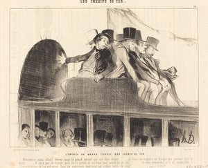 La entrada del gran túnel de un ferrocarril de Honoré Daumier