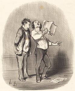 El inconveniente de tener un amigo melómano de Honoré Daumier