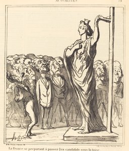 Francia preparándose para pasar... de Honoré Daumier