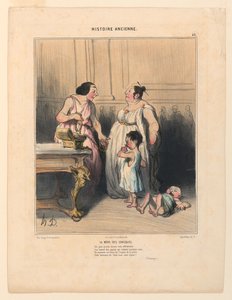 La Madre de los Gracos, lámina 46 de la Histoire Ancienne de Honoré Daumier