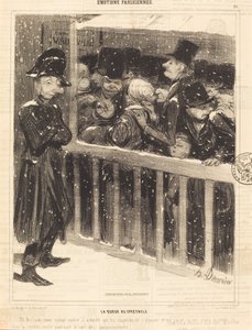 La cola en el espectáculo de Honoré Daumier