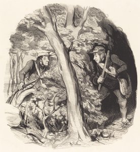 El Encuentro en el Bosque de Honoré Daumier