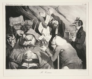 La Tentación. (Tentación.), pl. 453 de la revista La Caricatura no. 217 de Honoré Daumier