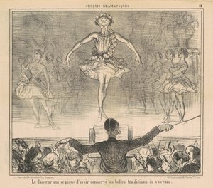 El bailarín que se jacta de haber conservado de Honoré Daumier