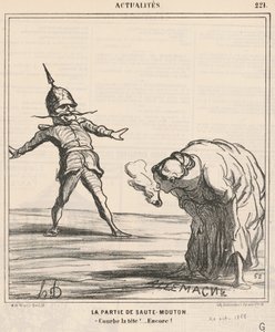 El juego del salto de oveja de Honoré Daumier