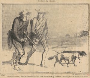 La lluvia cae así desde... de Honoré Daumier