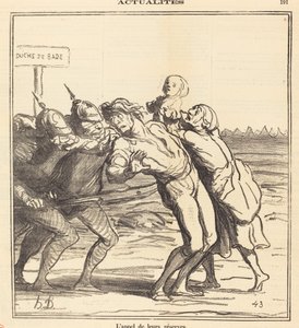 La llamada de sus reservas de Honoré Daumier