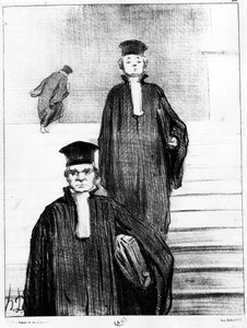 Abogados, caricatura de Honoré Daumier (1808-1879). "Charivari"