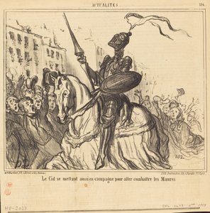 Le Cid se mettant aussi en campagne... de Honoré Daumier
