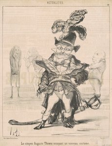 El Ciudadano... Thiers probando un nuevo traje de Honoré Daumier