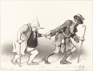 Le Constitutionnel y el judío errante de Honoré Daumier