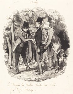 El peligro de... visitar un sitio demasiado salvaje de Honoré Daumier