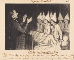 El dormitorio de un internado bien mantenido de Honoré Daumier