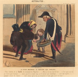 El futuro monumento de Napoleón en los Inválidos de Honoré Daumier
