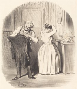 El día que se cena en casa del Señor Director... de Honoré Daumier