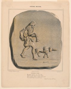 El Regreso de Ulises, lámina 7 de la Historia Antigua de Honoré Daumier