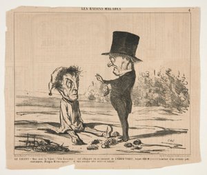 El Erudito - Mi amigo, la Vid, (Vitis Linnaeus.), está bajo ataque en este momento de Honoré Daumier